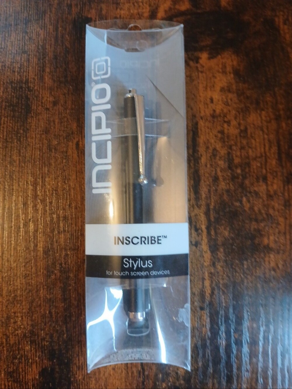 Incipio Inscribe Stylus Pen — Black with Silver Clip